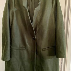 Old Navy Green Blazer Tailored Suit Jacket